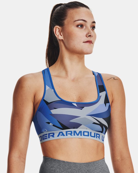 Bra deportivo Armour® Mid Crossback Printed para mujer, Black, pdpMainDesktop image number 2